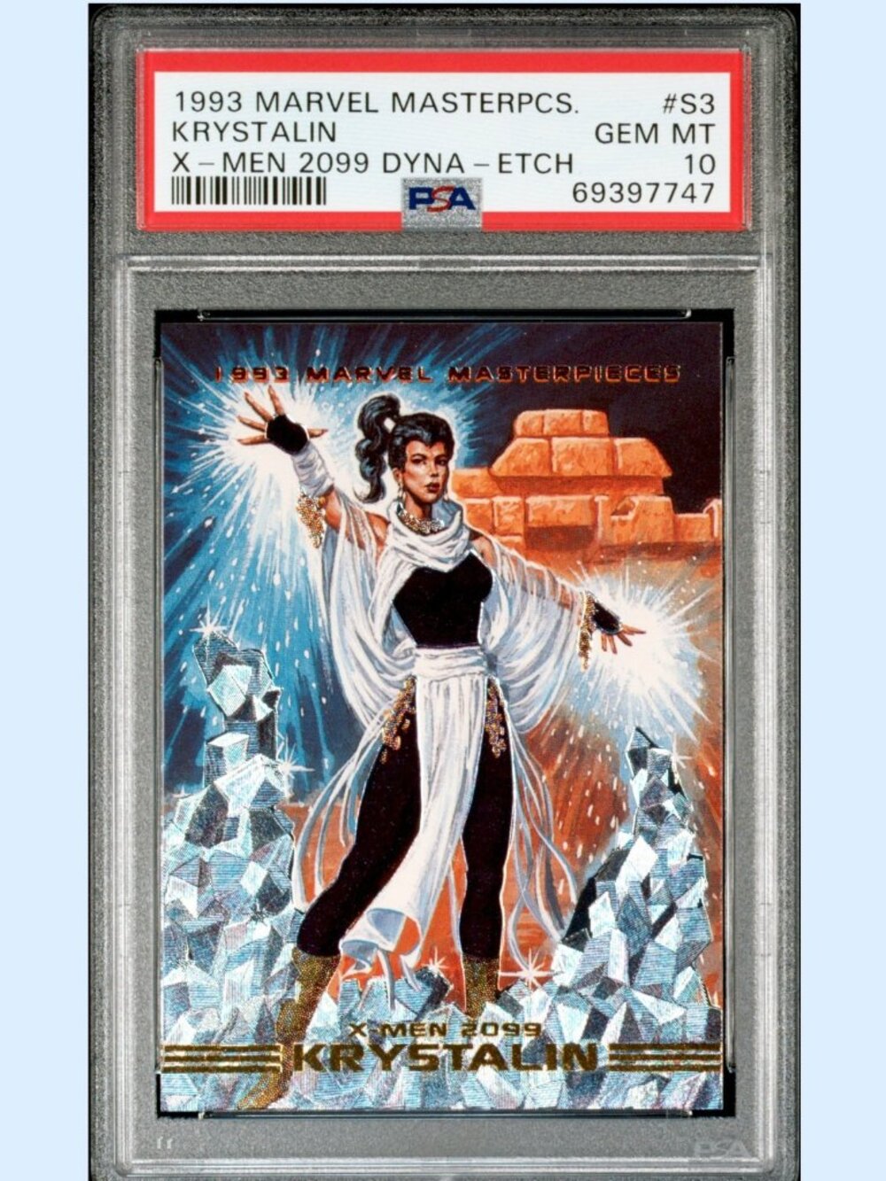 1993 Marvel Masterpieces 2099 DYNA-ETCH FOIL #S3 KRYSTALIN PSA 10 GEM MINT